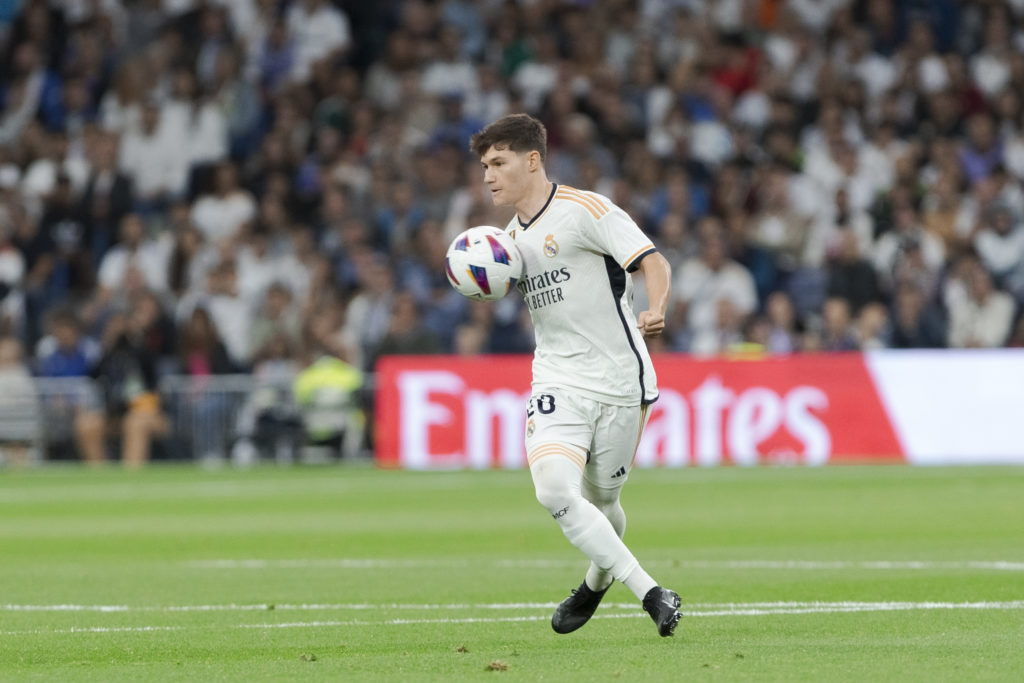 Fran Garcia of Real Madrid seen in action during the LaLiga