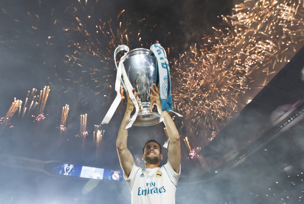 Real Madrid Celebrate After Victory In The Champions League Final Against Liverpool